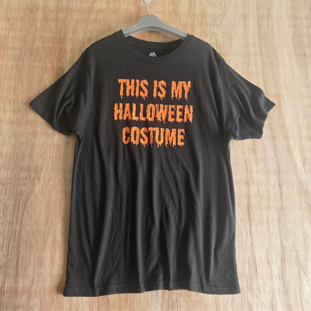 Halloween Graphic Tee Men's Large This Is My Costume L. Funny Silly Halloween